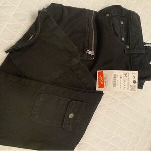 ZARA Slim Black Cargo pants